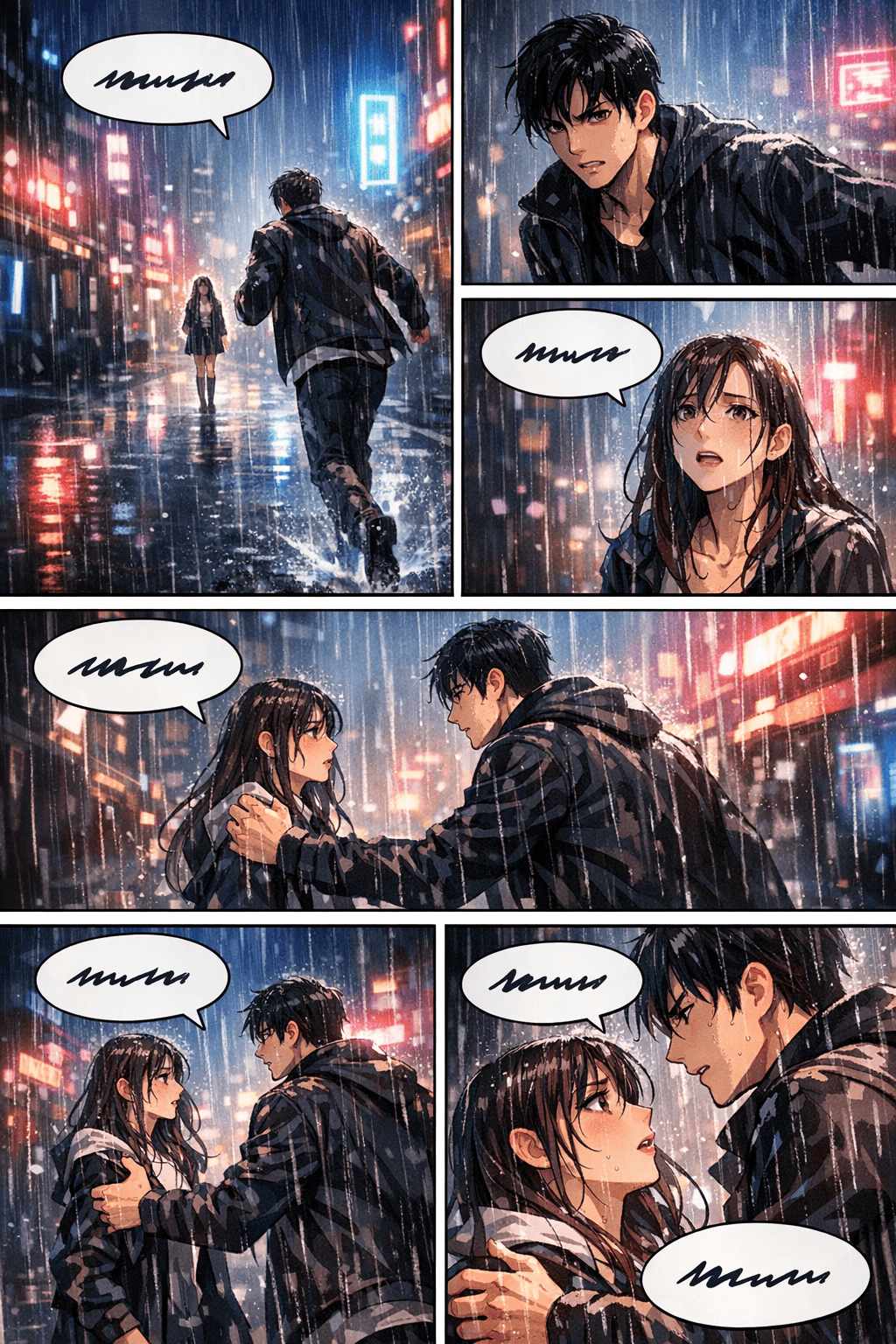 Motion manga support using a vertical manhwa and webtoon page layout