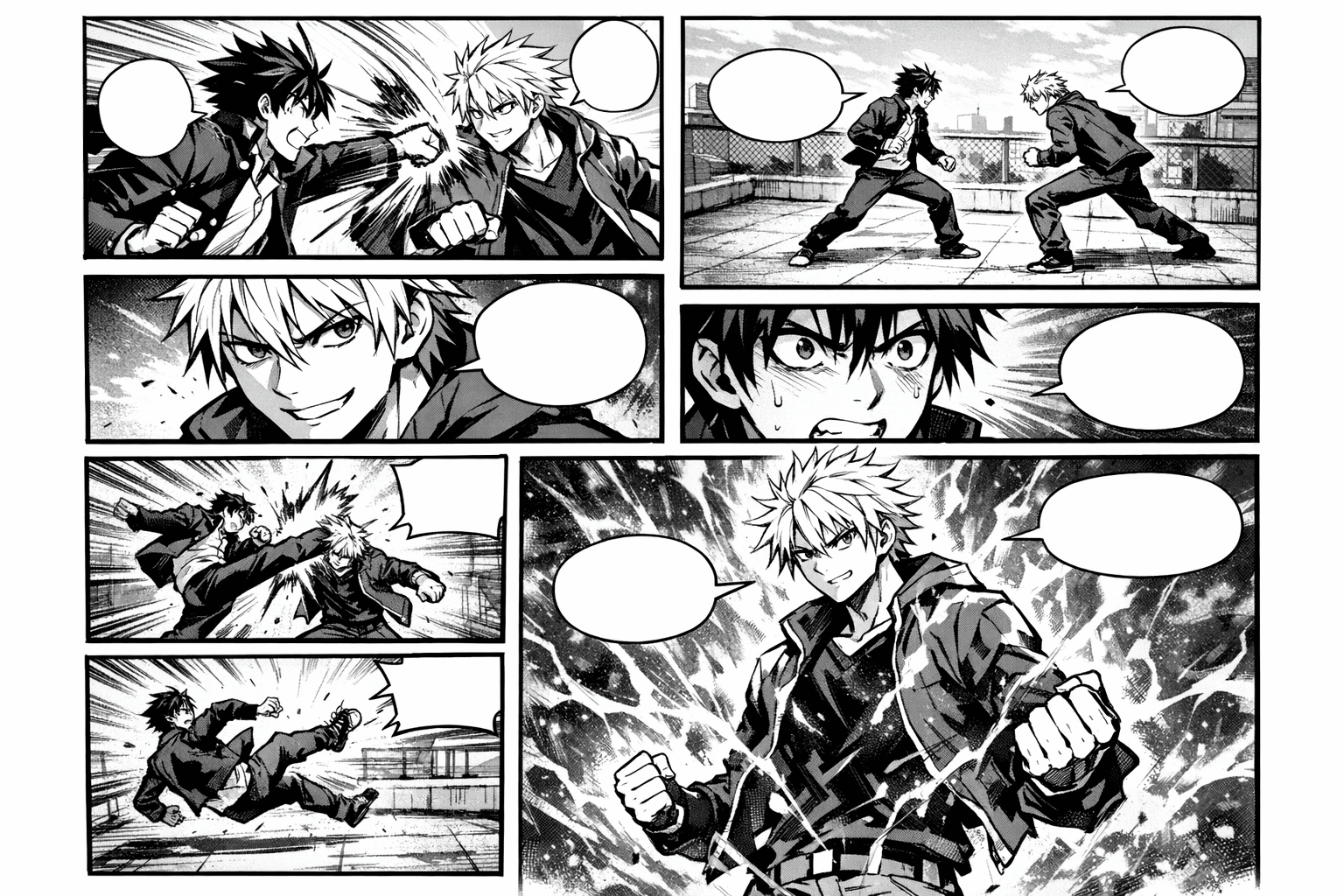 Create a manga series, not a single image