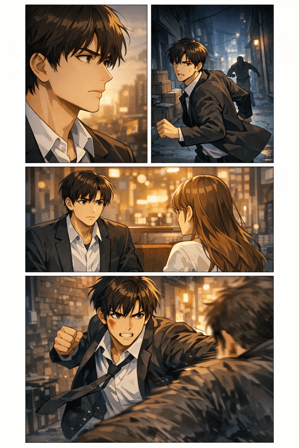 LlamaGen AI Manhwa Generator output with consistent characters and clearer panel flow