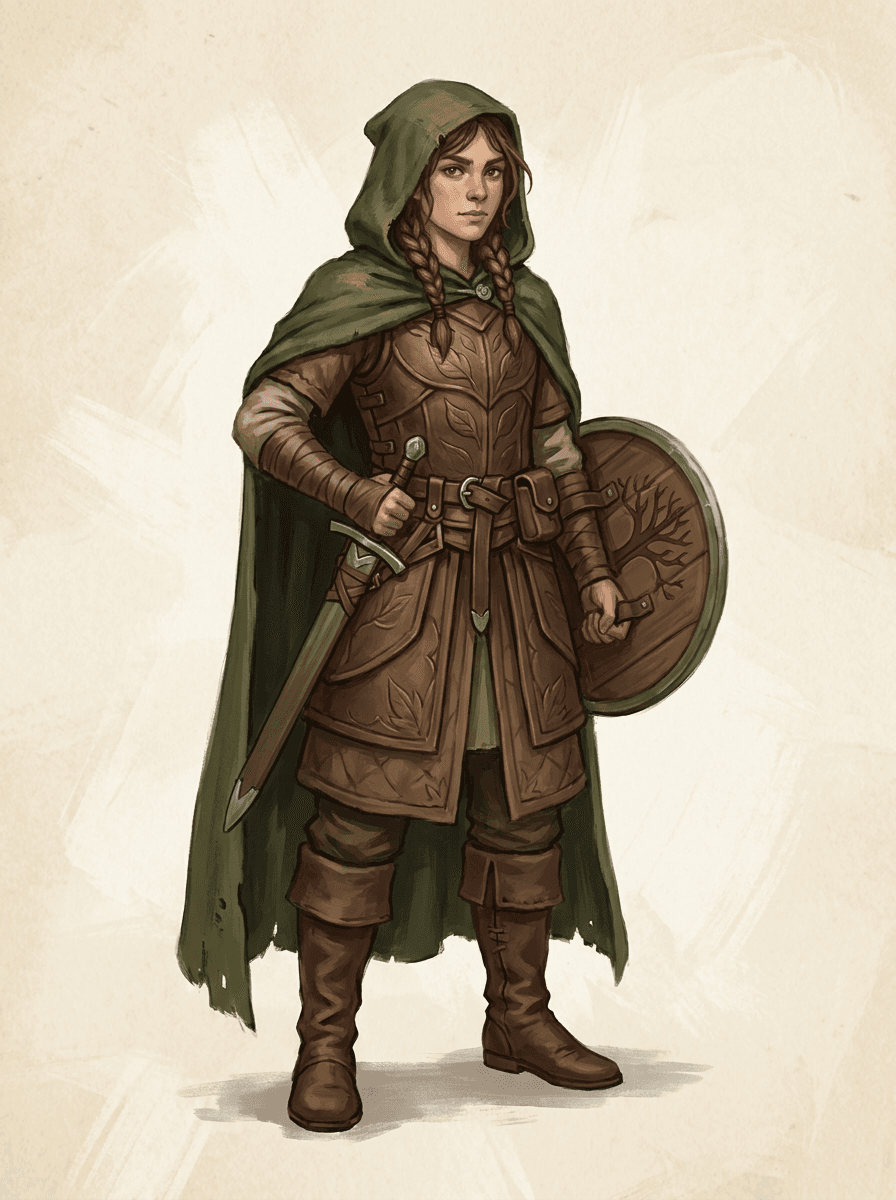 Original fantasy RPG forest knight source image