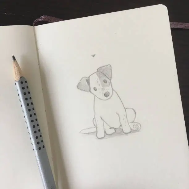 Original sketch of a puppy