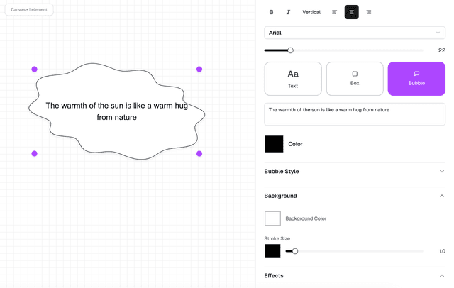 عرض توضيحي لمحرر فقاعات الحوار في LlamaGen.AI