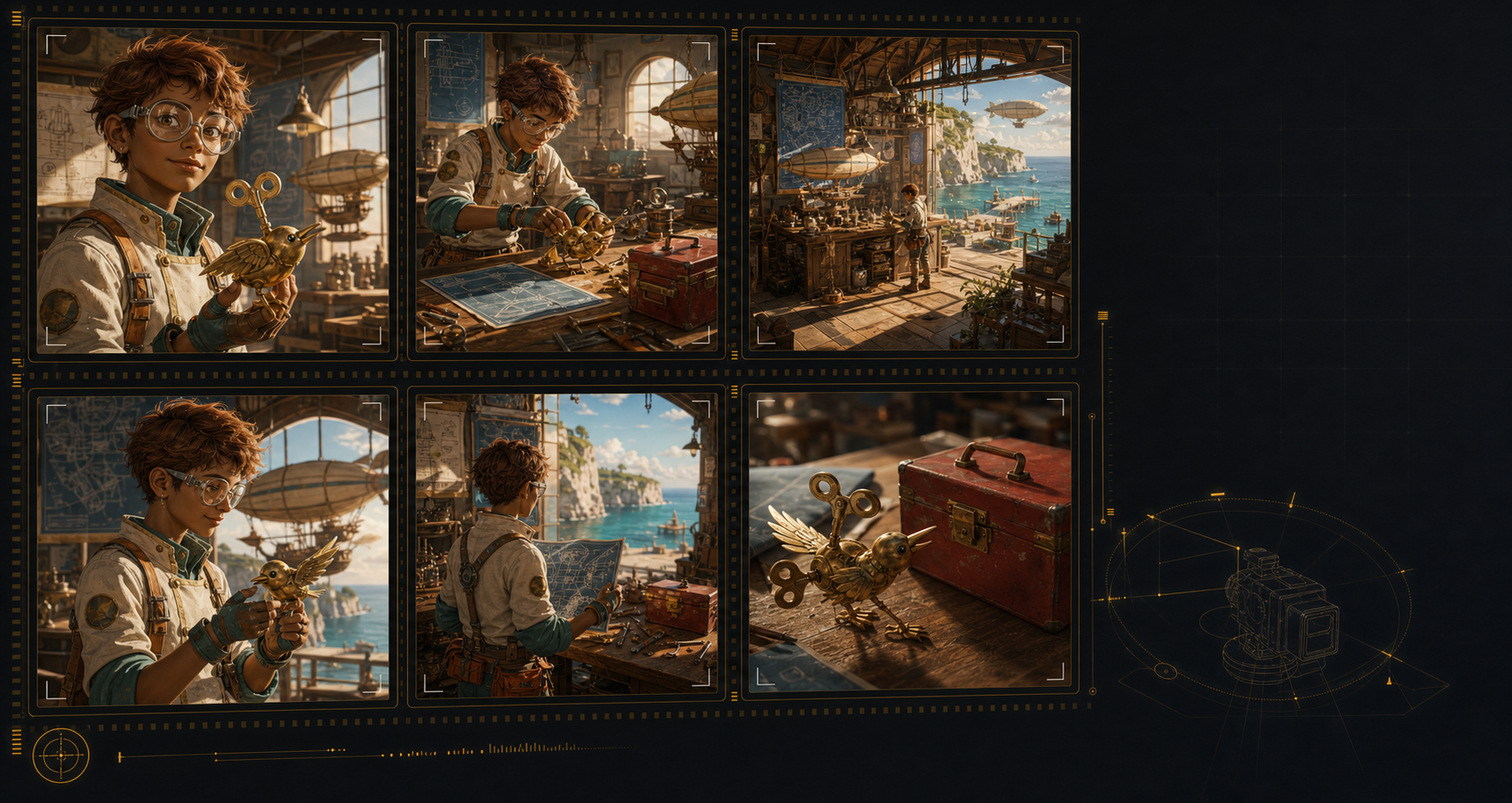 AI storyboard style direction preview with consistent visual language
